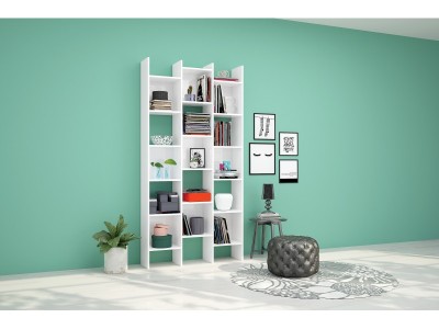 Εταζέρα Apolo 4 (λευκό στιλπνό )